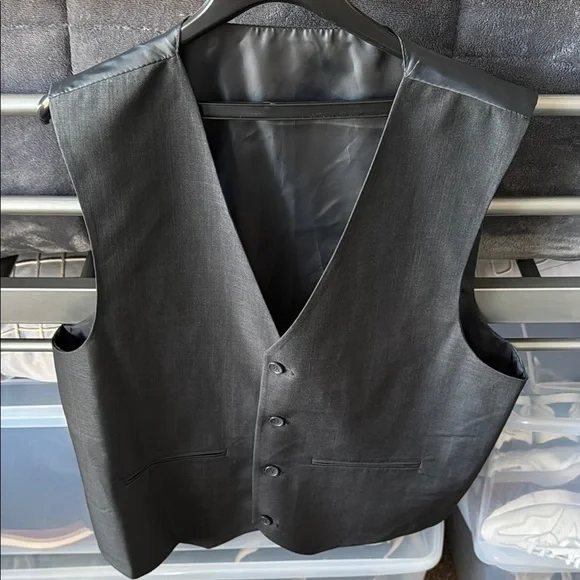 Boys Gray Matching Suit Set with Tailored Blazer, Modern Cut - Picture 3 of 7